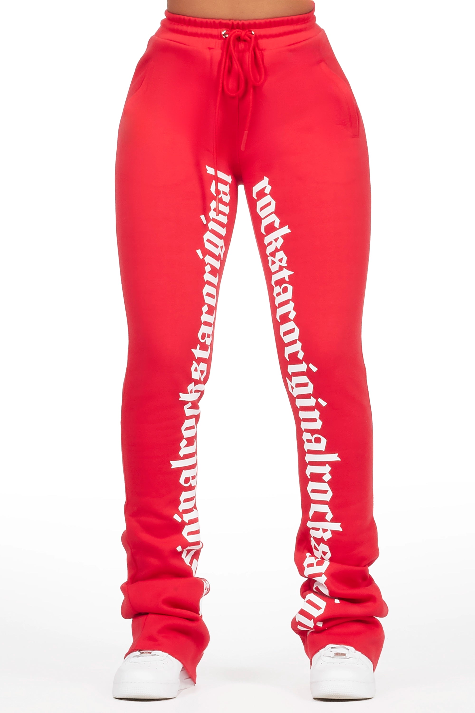 Blakely Red Super Stacked Pant