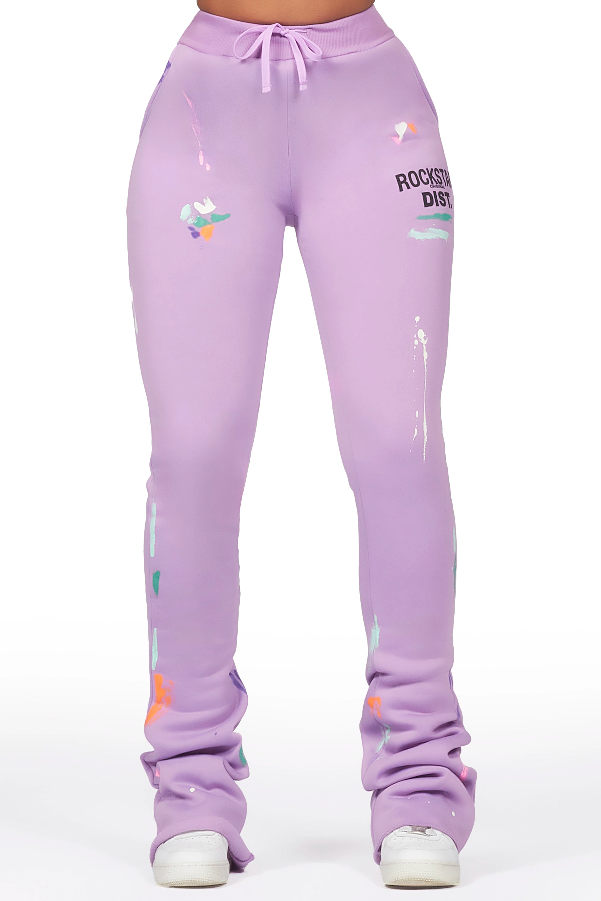 Shanae Lavender Super Stacked Track Pant