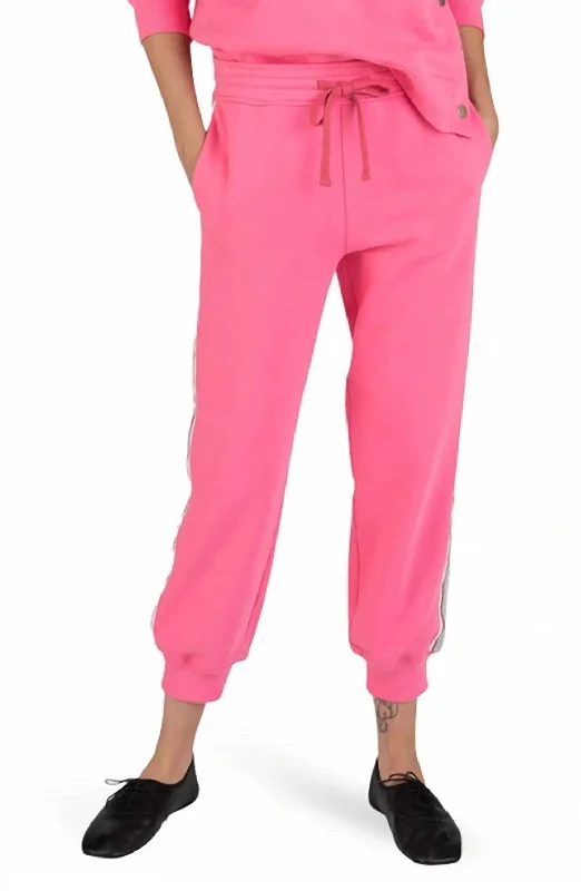 Sera Track Pants In Flush Pink